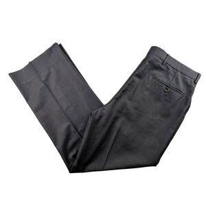 Giorgio Armani Mens Dress Pants W37" x L28.5" Gray Flat Front 100% Cotton Slacks